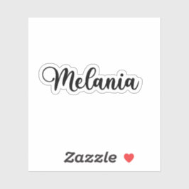 Pegatina Nombre de Melania - caligrafía manuscrita