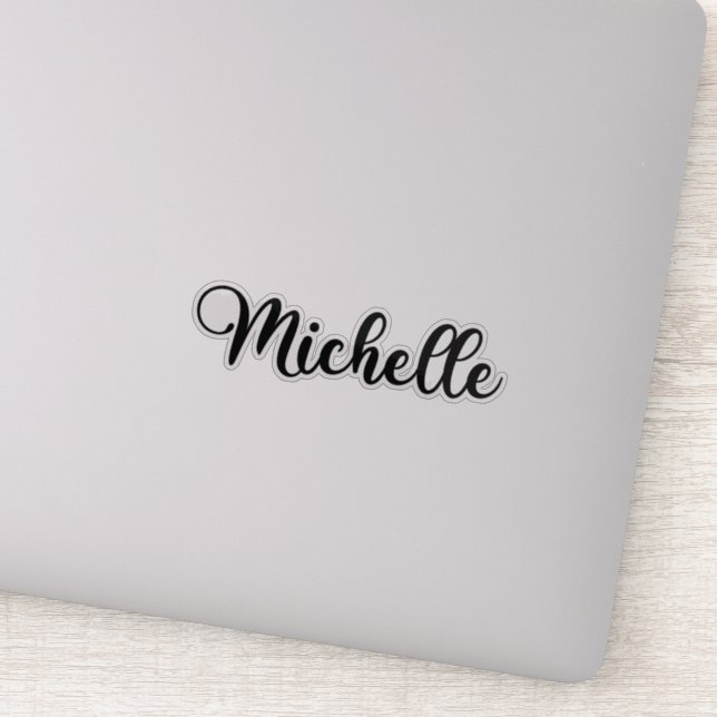 Pegatina Nombre de Michelle - Caligrafía manuscrita (Detalle)