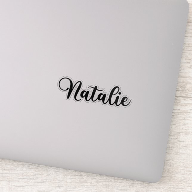 Pegatina Nombre de Natalie - Caligrafía manuscrita (Detalle)