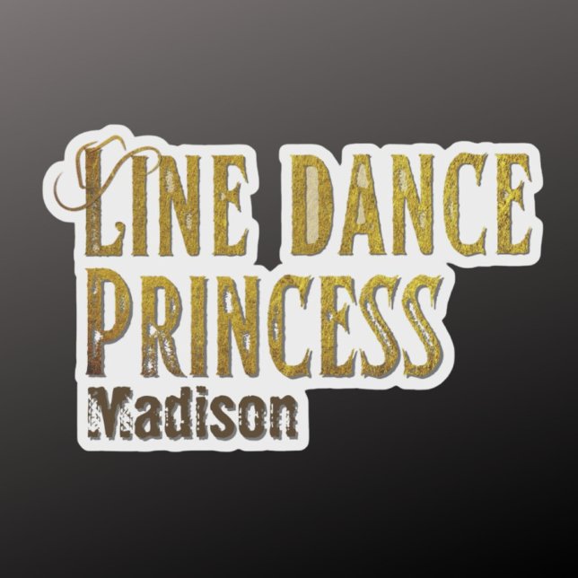 Pegatina Nombre de oro de princesa de baile de línea (Subido por el creador)