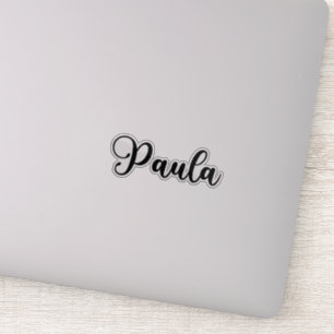 Pegatina Nombre de Paula - Caligrafía manuscrita