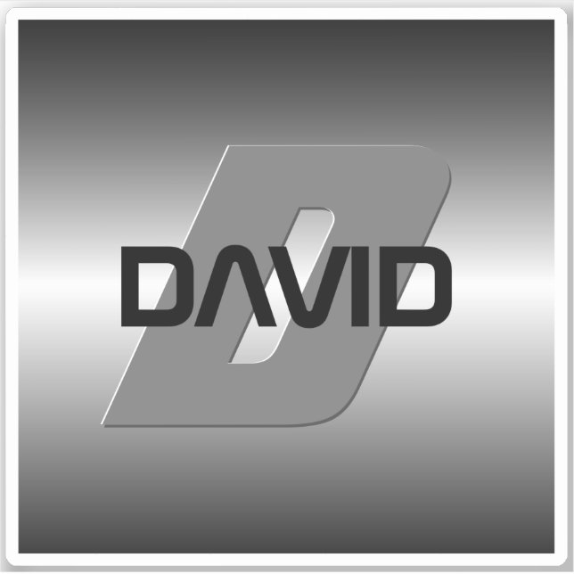 Pegatina Nombre de Personalizable y monograma de Guay (Anverso)