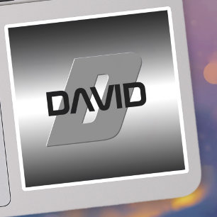 Pegatina Nombre de Personalizable y monograma de Guay