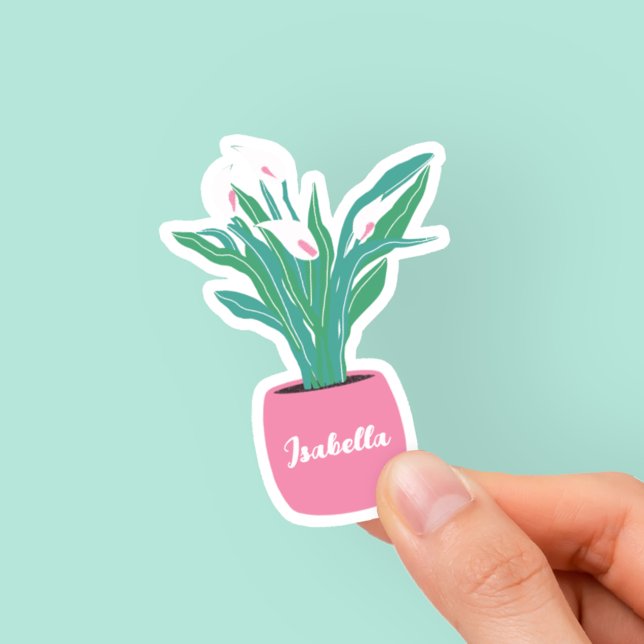 Pegatina Nombre de planta de interior de lirio de la paz li (Subido por el creador)