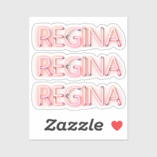 Pegatina Nombre de Regina en la novedad de luces de neón br