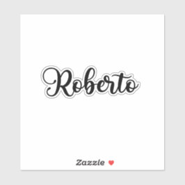 Pegatina Nombre de Roberto - caligrafía manuscrita
