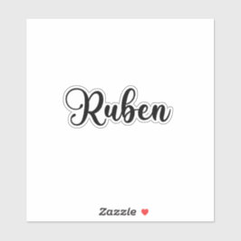 Pegatina Nombre de Ruben - Caligrafía manuscrita