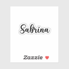 Pegatina Nombre de Sabrina - caligrafía manuscrita