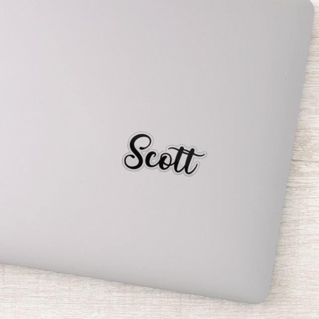 Pegatina Nombre de Scott: caligrafía manuscrita (Detalle)