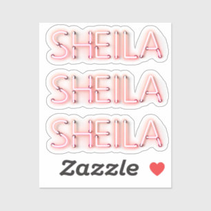 Pegatina Nombre de Sheila en la novedad de luces de neón br