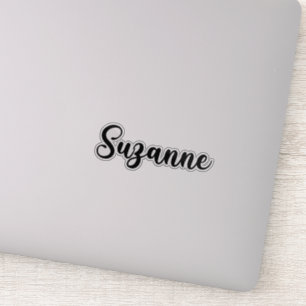 Pegatina Nombre de Suzanne - caligrafía manuscrita