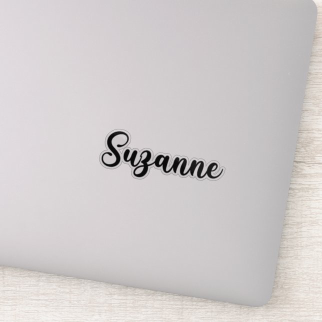 Pegatina Nombre de Suzanne - caligrafía manuscrita (Detalle)