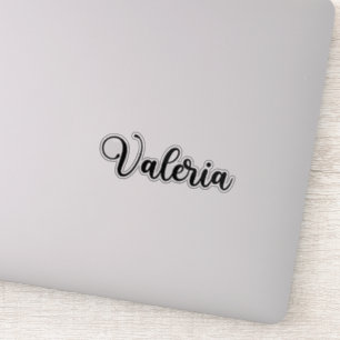 Pegatina Nombre de Valeria - Caligrafía manuscrita