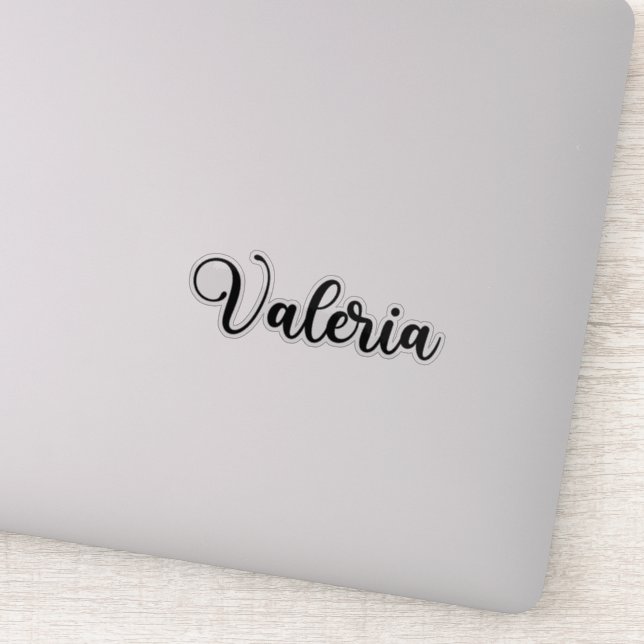 Pegatina Nombre de Valeria - Caligrafía manuscrita (Detalle)