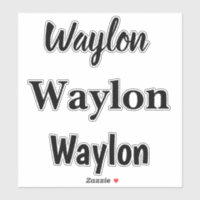 Nombre De Waylon En Las Letras Curvas,