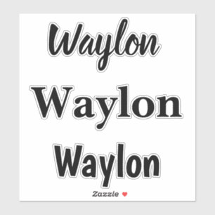 Pegatina Nombre De Waylon En Las Letras Curvas,
