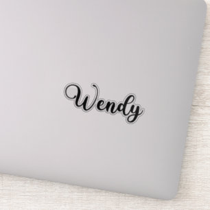 Pegatina Nombre de Wendy - caligrafía manuscrita