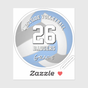 Pegatina nombre del atleta de los colores del club de volei