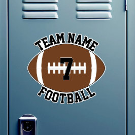 Pegatina Nombre del equipo de fútbol y número de jugador Pe