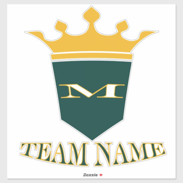 Pegatina Nombre del equipo de Personalizado con estilo pers (Hoja)