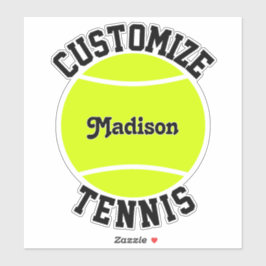 Pegatina Nombre del equipo de tenis y nombre del jugador De
