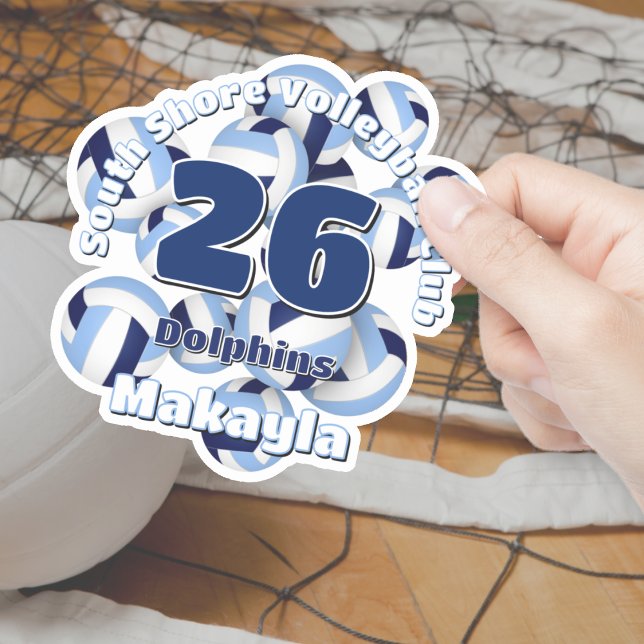 Pegatina nombre del equipo de voleibol azul marino (Subido por el creador)