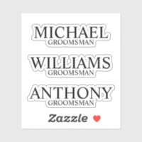 Nombre del Groomsman personalizado moderno