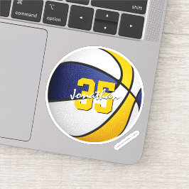 Pegatina nombre del jugador del equipo de baloncesto de oro