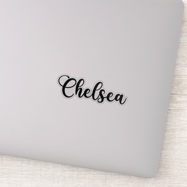 Pegatina Nombre del mar de Chelsea - caligrafía manuscrita (Detalle)