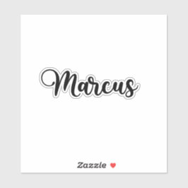 Pegatina Nombre del marcus - Caligrafía manuscrita