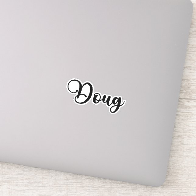 Pegatina Nombre doble - caligrafía manuscrita (Detalle)