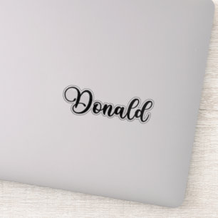 Pegatina Nombre Donald: caligrafía manuscrita