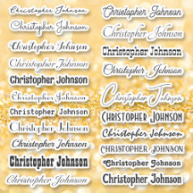 Nombre elegante Firma Texto negro Besar guión