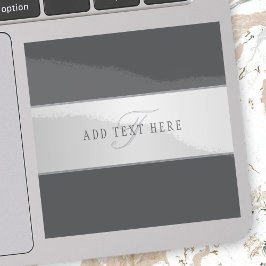 Pegatina Nombre elegante y letra de monograma (u otro texto