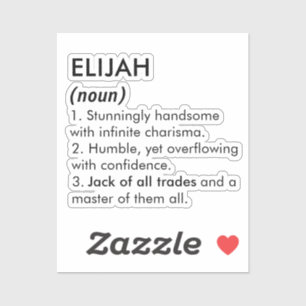 Pegatina nombre Elijah, nombre editable, nombre personaliza