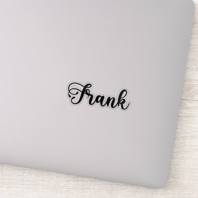 Pegatina Nombre Frank - Caligrafía manuscrita (Detalle)