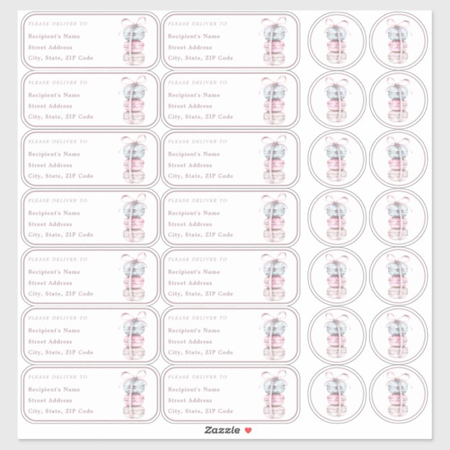 Pegatina nombre individual dirección + sobre (Hoja)