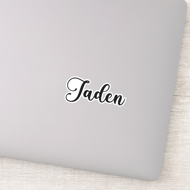 Pegatina Nombre Jaden - Caligrafía manuscrita (Detalle)