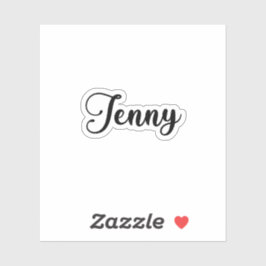 Pegatina Nombre Jenny - Caligrafía manuscrita