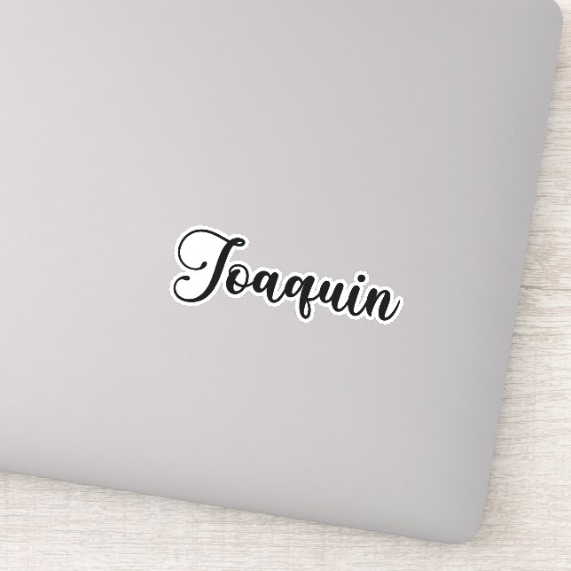 Pegatina Nombre Joaquín - Caligrafía manuscrita (Detalle)