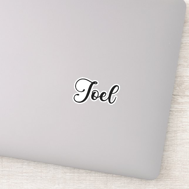 Pegatina Nombre Joel - Caligrafía manuscrita (Detalle)