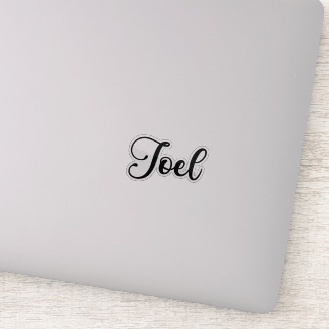 Pegatina Nombre Joel - Caligrafía manuscrita (Detalle)