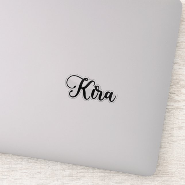 Pegatina Nombre Kira - Caligrafía manuscrita (Detalle)