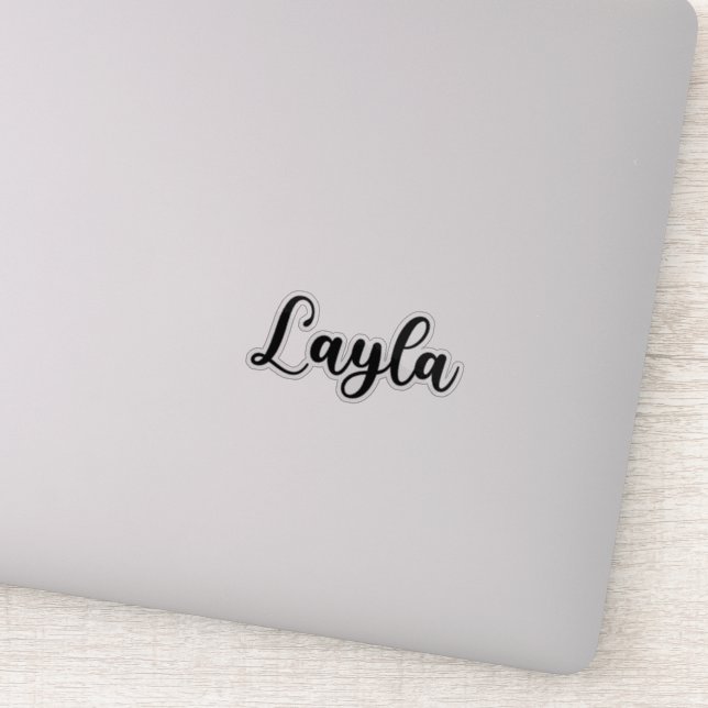 Pegatina Nombre Layla - Caligrafía manuscrita (Detalle)