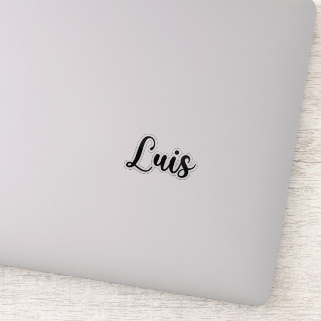 Pegatina Nombre Luis - Caligrafía manuscrita (Detalle)
