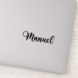 Pegatina Nombre Manuel - Caligrafía manuscrita