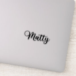 Pegatina Nombre Matty - Caligrafía manuscrita