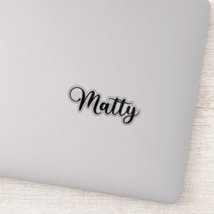 Pegatina Nombre Matty - Caligrafía manuscrita