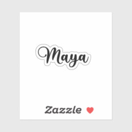 Pegatina Nombre Maya - Caligrafía manuscrita