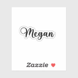 Pegatina Nombre megan - caligrafía manuscrita